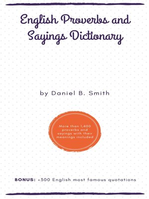 cover image of English Proverbs and Sayings Dictionary